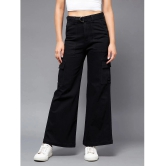 Miss Chase - Black Denim Wide Leg Womens Jeans ( Pack of 1 ) - None