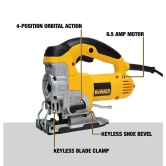 Dewalt 701W Jigsaw, 0-3100spm, 26mm Stroke Length, 2.6Kgs  (DW331K-B1)