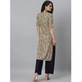 Stylum - Beige Rayon Womens Straight Kurti ( Pack of 1 ) - None