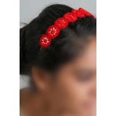 Antarang- Red Hair Band. 100%Cotton, Valentine Special.  Hand Made By Divyang Rural Women.