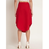 Curvydrobe Red Crepe Women's A-Line Skirt ( Pack of 1 ) - None