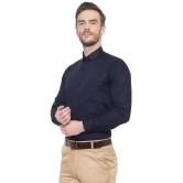 SREY - 100% Cotton Slim Fit Navy Blue Mens Formal Shirt ( Pack of 1 ) - None