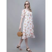 MINI & MING Floral Print Georgette Midi Dress