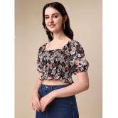 Sheetal associates - Black Crepe Women''s Crop Top ( Pack of 1 ) - None