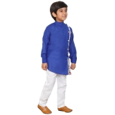 DKGF Ethnic Wear Kurta Pyjama Set for Kids and boys Boys (DE711-73BLUE5) - None