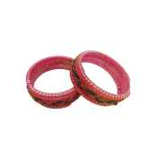 Pink and Green Bangle Set Of 2