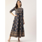 Kbz - Blue Cotton Women's Anarkali Kurti ( Pack of 1 ) - None