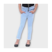 ICONIC ME- Kids Girl Sky Blue Denim Jeans - None