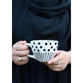 Black Lines meet Polka Mug-Single