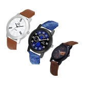 Septem Multicolor Leather Analog Mens Watch