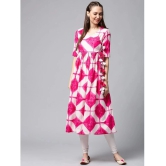 Antaran Cotton Printed Angrakha Womens Kurti - Pink ( Pack of 1 ) - None