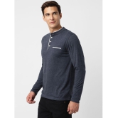 UrbanMark Mens Regular Fit Round Neck Full Sleeves Solid T Shirt -Navy - None