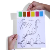 Dinosaurs Coloring Book - Colour Using Paints & Numbers