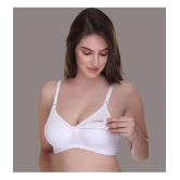 Zourt - White Cotton Solid Women's Maternity Bra ( Pack of 1 ) - 30B