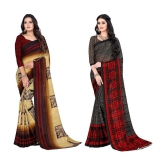 LEELAVATI - Multicolor Georgette Saree With Blouse Piece ( Pack of 2 ) - Multicolor