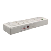 INDRICO? 3060 E-Book 4 + 4 Power Strip Extension Boards with Individual Switch, Indicator, & 4 International sockets White (Pack of 1) Polycarbonate White