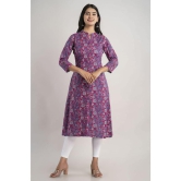 MAUKA - Pink Rayon Womens Front Slit Kurti ( Pack of 1 ) - None