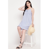 Clovia Crepe Blue Beach Dresses - Single - None