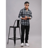 Paul Street Polyester Slim Fit Checks Full Sleeves Mens Casual Shirt - Black ( Pack of 1 ) - None