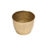 Indoor Round Golden Hammered Floor Planter