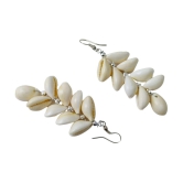 gilher - White Drop Earrings ( Pack of 1 ) - White