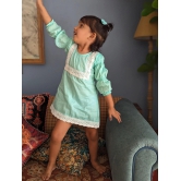 Cotton Malmal Dress | Blue Skies | 0 -12Y-2-3Y