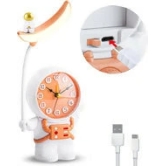 3in1 Astro space Clock, Lamp & Pencil Sharpener-Orange