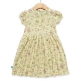 Juscubs Yellow Cotton Girls Frock ( Pack of 1 ) - None