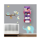 PrettyKrafts Fun Hanging Rack with Folding Wall Hanging Shelves,