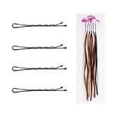 FOK Set Of 12 Black Hair Pins Clip In Hair Extension Multi Colour