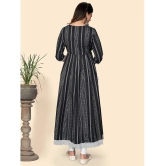 Vbuyz Cotton Embroidered Anarkali Black Kurti - None