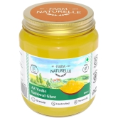 Farm Naturelle-A2 Desi Ghee Cow from Grass Fed Sahiwal Cows | Vedic Bilona Method-Curd Churned-Golden | Grainy & Aromatic, Keto Friendly, Non-GMO | Glass Jar- 500ml+50ml Extra and a Wooden Spoon.