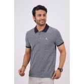 Mens Navy AOP Polo T-shirt