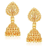 Vighnaharta - Golden Jhumki Earrings ( Pack of 1 ) - Golden