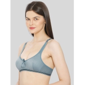 ILRASO - Blue Cotton Blend Lightly Padded Women's Plunge Bra ( Pack of 1 ) - None