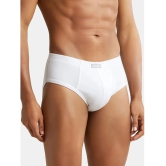 Jockey 1009 Men Super Combed Cotton Rib Solid Brief - White (Pack of 2) - None