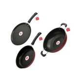 LAZYWINDOW Maroon Hard Anodised Non-Stick Cookware Sets ( Set of 1 )