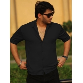 clafoutis Cotton Blend Regular Fit Solids Half Sleeves Mens Casual Shirt - Black ( Pack of 1 ) - None