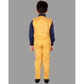 DKGF Fashion - Mustard Cotton Blend Boys Shirt & Pants ( Pack of 1 ) - None