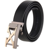 Zacharias - Black Leather Men's Casual Belt ( Pack of 1 ) - None