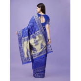 LEELAVATI Banarasi Silk Embellished Saree With Blouse Piece - Blue ( Pack of 1 ) - Blue