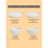 MARKET99 Minto Cream Sparkle Dinner Set