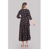 SIPET - Black Rayon Womens Flared Kurti ( Pack of 1 ) - None