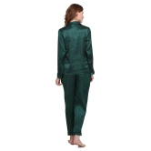 Smarty Pants Satin Nightsuit Sets - Green - L