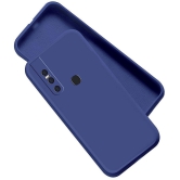 Case Vault Covers - Blue Silicon Plain Cases Compatible For Vivo V15 ( Pack of 1 ) - Blue