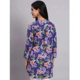 Tissu Rayon Printed Straight Womens Kurti - Purple ( Pack of 1 ) - None