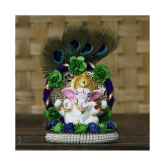 eCraftIndia Showpiece Resin Ganesha Idol 8 x 8 cms Pack of 1