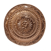 Copper Pooja Thali with Om Symbol (5 inch)