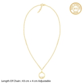 Golden Delicate Halo Pendant With Link Chain