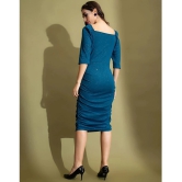 Selvia Lycra Solid Knee Length Womens Bodycon Dress - Teal ( Pack of 1 ) - None